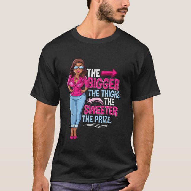 Camiseta Mulher Negra Africana-Americana Engraçada (Frente)