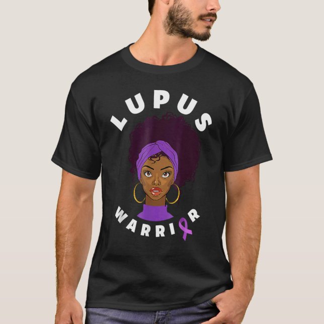 Camiseta Mulher negra afro-americana Guerra do Lupus (Frente)