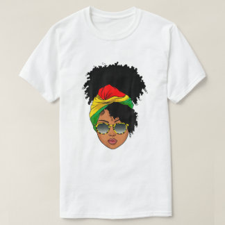 Camiseta Mulher Negra Afro Melanin Rainha Africana Histo