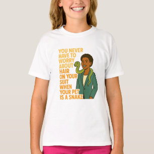 Camiseta Mulher Negra & Cobra de Estimação – Citação Divert