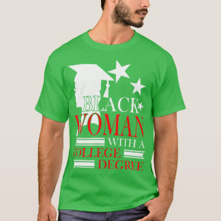 Camiseta Mulher Negra da HBCU com dom de grau universitário