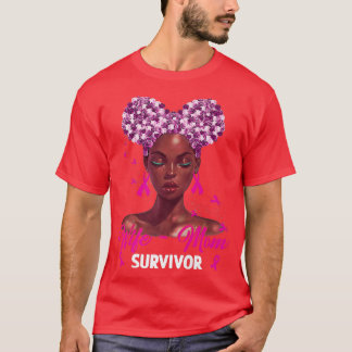 Camiseta Mulher Negra Esposa Mãe Sobrevivente Cancer A