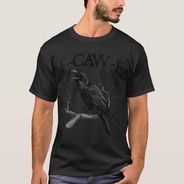 Camiseta Mulher Negra, F-caw-f Engraçado Pássaro Negra Engr (Frente)
