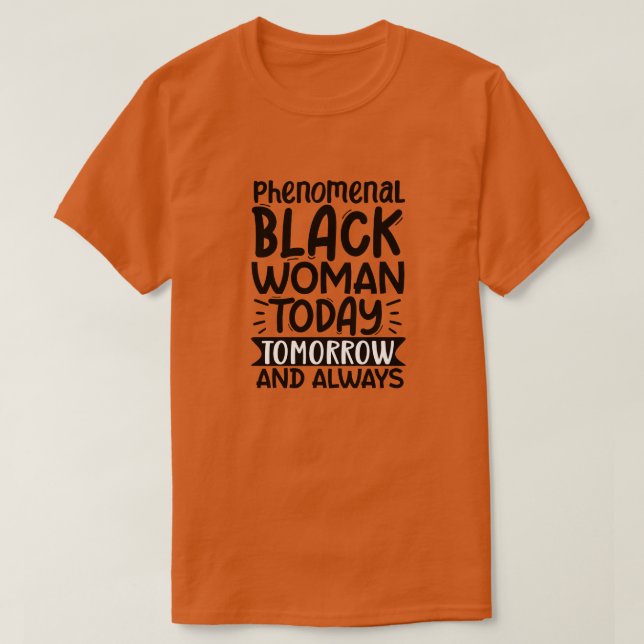 Camiseta mulher negra fenomenal hoje amanhã e sempre01 (Frente do Design)