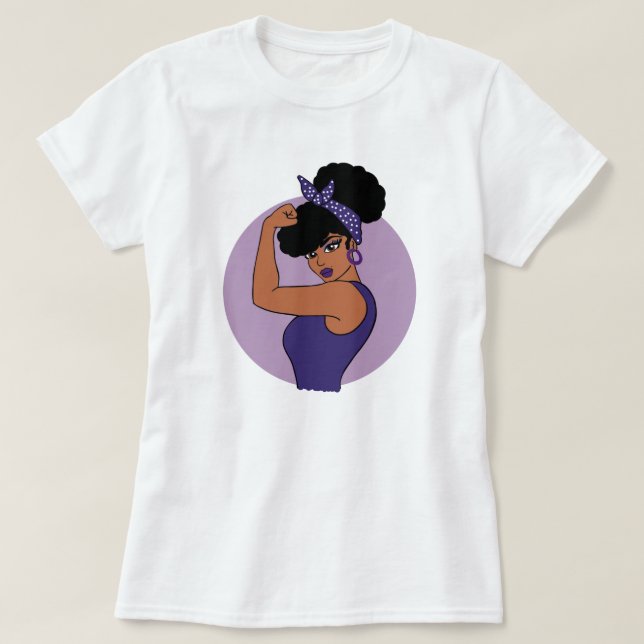 Camiseta Mulher Negra Forte (Frente do Design)