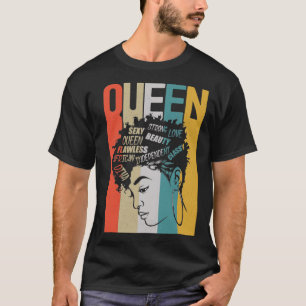 Camiseta Mulher Negra Forte Rainha Africana Afro Melanin Ha