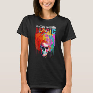 Camiseta Mulher Negra Halloween Magia Melanin Brown Sku