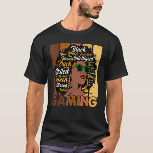 Camiseta Mulher Negra Jogando Afro Melanin Legal História N
