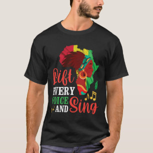 Camiseta Mulher Negra Levante Toda Voz E Cante História Neg
