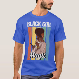 Camiseta Mulher Negra Menina Magia Melanina Menina Afro Am