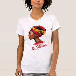 Camiseta Mulher Negra no Fone Vibrante