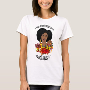 Camiseta Mulher Negra Provérbios Africanos Citações Sabedor
