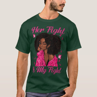 Camiseta Mulher Negra Sua Luta É Meu Cancer De Luta