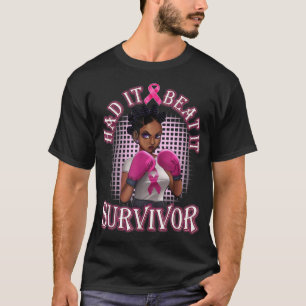 Camiseta Mulher Negra Teve Um cancer De Sobrevivência