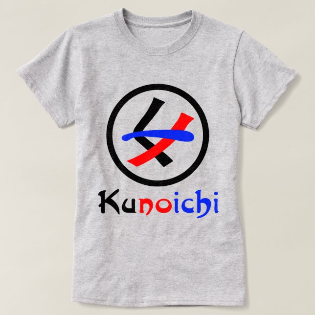 Camiseta Mulher Ninja Kunoichi く ノ 一 (Frente do Design)
