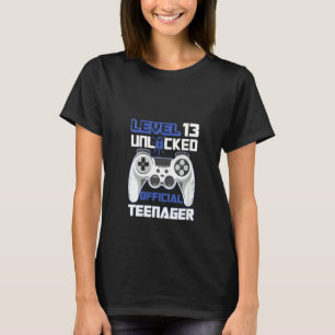 Camiseta Mulher Nível 13 Adolescente Oficial Desbloqueado 1