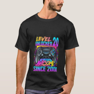 Camiseta Mulher nível 20 desbloqueada incrível desde 2001 2