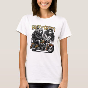 Camiseta Mulher no Motocicleta Besquatch