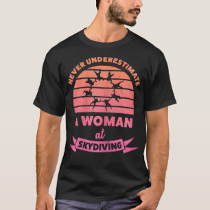 Camiseta Mulher no Skydiving Engraçada Presente Mãe