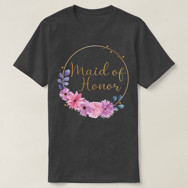 Camiseta Mulher: Noiva das mulheres é Flor Azul Noturno (Frente do Design)