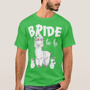 Camiseta Mulher Noiva Para Ser Equipe Noiva Cute Llama Alpa