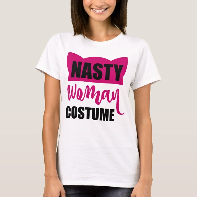 Camiseta Mulher Nojenta Figurina Rosa Pussy Gato Hat (Frente)