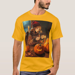 Camiseta Mulher Nórdica com Jack-O-Lanternas