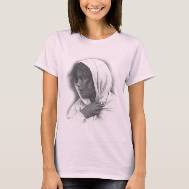 Camiseta Mulher nova de Sicília com casaco (Frente)