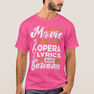 Camiseta Mulher Opera Cantora Eu Falo Filme Citando Ópera L