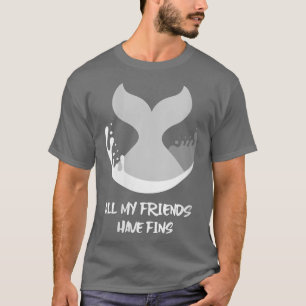 Camiseta Mulher Orca Peixe-Baleia-Golfinho Sereia Minha Fr