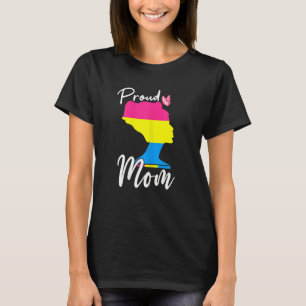 Camiseta Mulher Orgulho Pansexual Orgulha Mãe Mensagem Bun