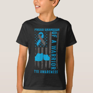 Camiseta Mulher Orgulhosa Avô De Um Guerreiro T1d Tipo 1 Di