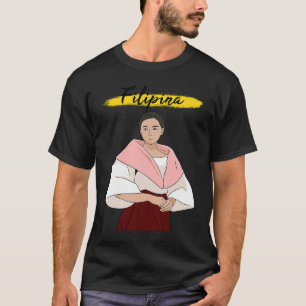 Camiseta Mulher Orgulhosa Filipina Pinay Filipiniana das Fi