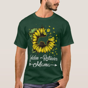 Camiseta Mulher Ouro Bonito Retriever Mama Cachorro de Gira