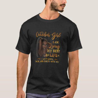 Camiseta Mulher Outubro Menina Negra Mulher Negra Uma Rainh