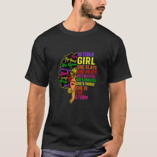 Camiseta Mulher Outubro Rapariga Que Ela Escreve E Reza Out