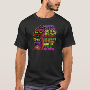 Camiseta Mulher Outubro Rapariga Que Ela Escreve E Reza Out