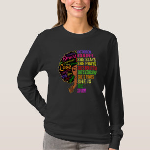 Camiseta Mulher Outubro Rapariga Que Ela Escreve E Reza Out