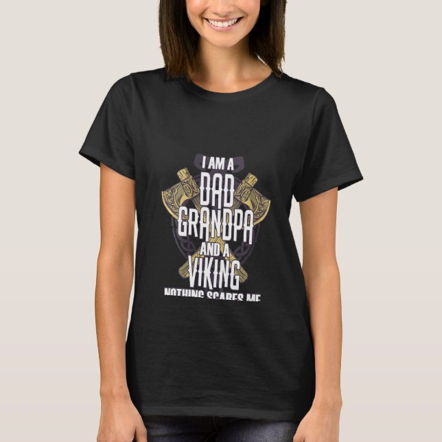 Camiseta Mulher Pai Avô Viking Guerreiro Norse Mythology (Frente)