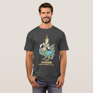 Camiseta Mulher Pássaro Kinnari Dourada Mitológica Tailande