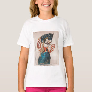 Camiseta Mulher Patriota Americana Bandeira Americana 2