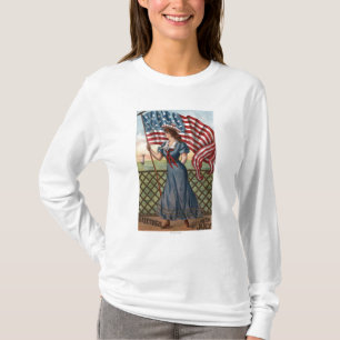 Camiseta Mulher patriòtica vestida