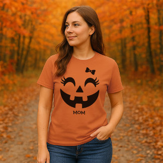 Camiseta Mulher Personalizada Cabeça de Jack O' Lanterna