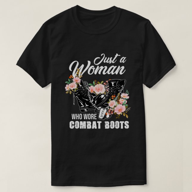 Camiseta Mulher Personalizada Veterana, Só Uma Mulher (Frente do Design)
