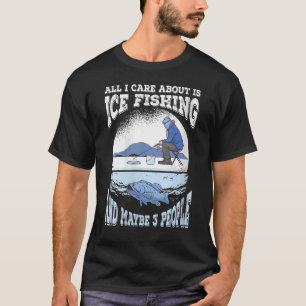 Camiseta Mulher Pescador De Gelo Pesca Congelada Buraco Pei