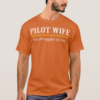 Camiseta Mulher Piloto Esposa Esposa Esposa