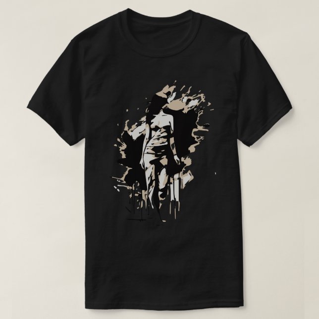 Camiseta mulher pintada 1 (Frente do Design)