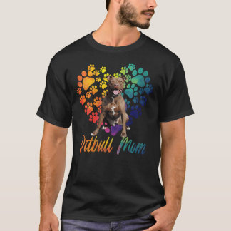 Camiseta Mulher Pitbull Mamãe Engraçada Cachorro Lover Pitt