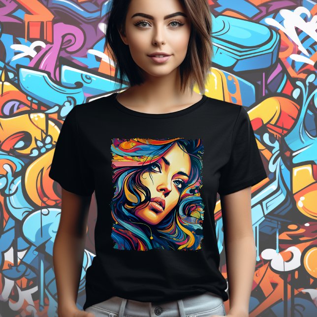 Camiseta Mulher Pop Art (Criador carregado)