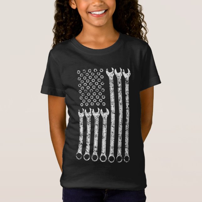 Camiseta Mulher-Presente Mecânica da Marca Americana (Frente)